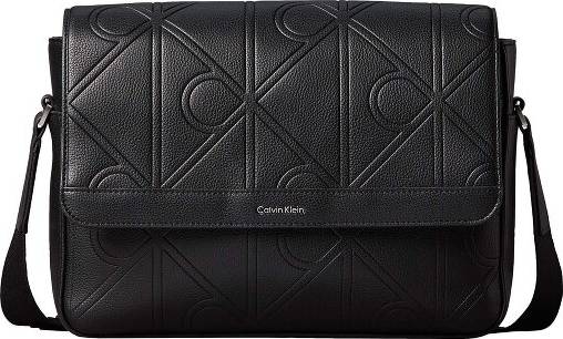 Calvin Klein Embossed Messenger Taske - Sort