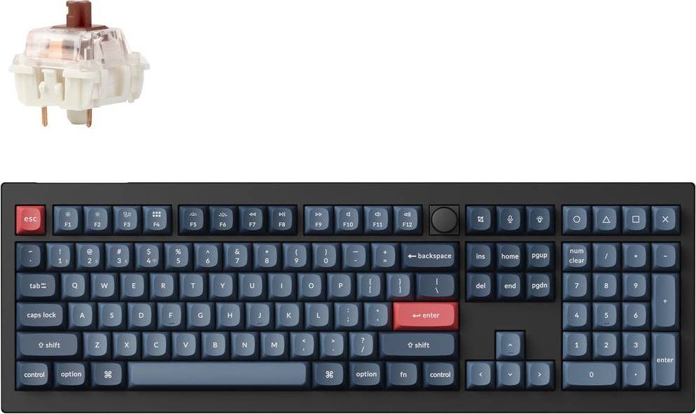 Keychron V6 Max Keyboard Universal USB RF Wireless Bluetooth