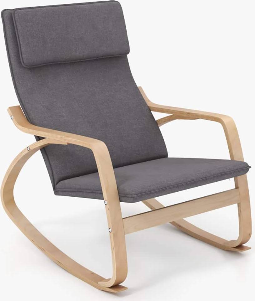 Nursery chair Wooden Nursery Rocking Chair Glider - Grey Rocking Chair 36"