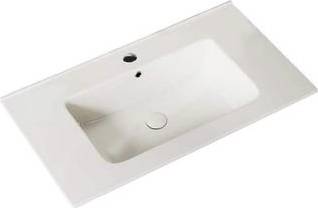 Drop in bathroom sinks Satico 29.92 In Drop Rectangular Ceramic Bathroom Sink