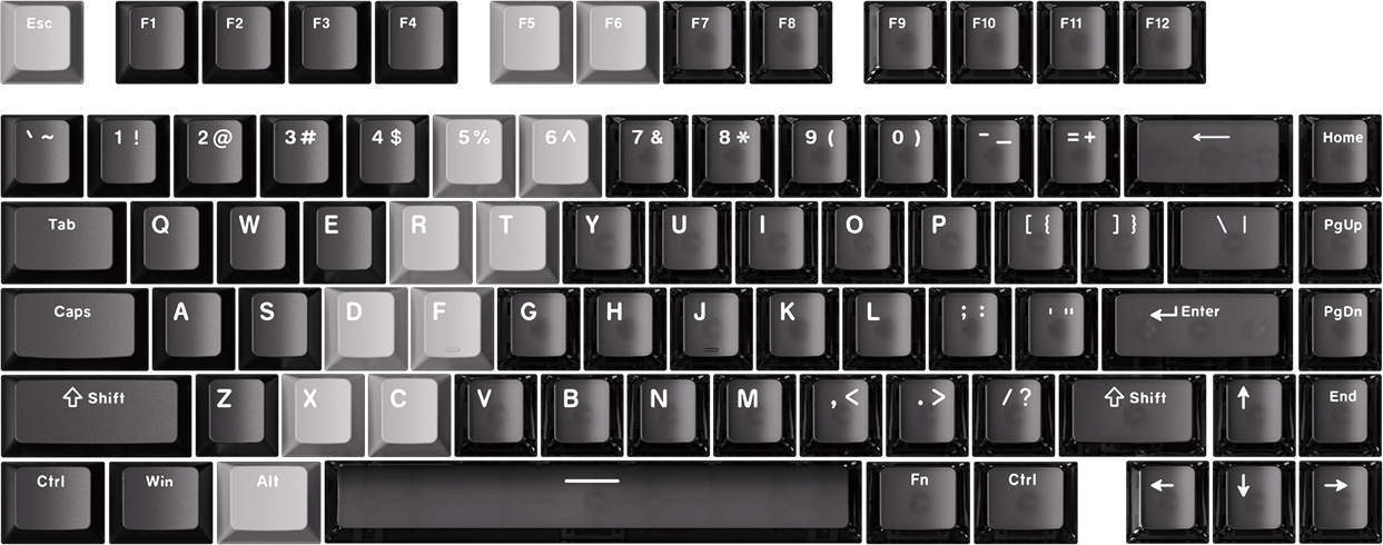 Akko 75% Keycap Set 84-Key