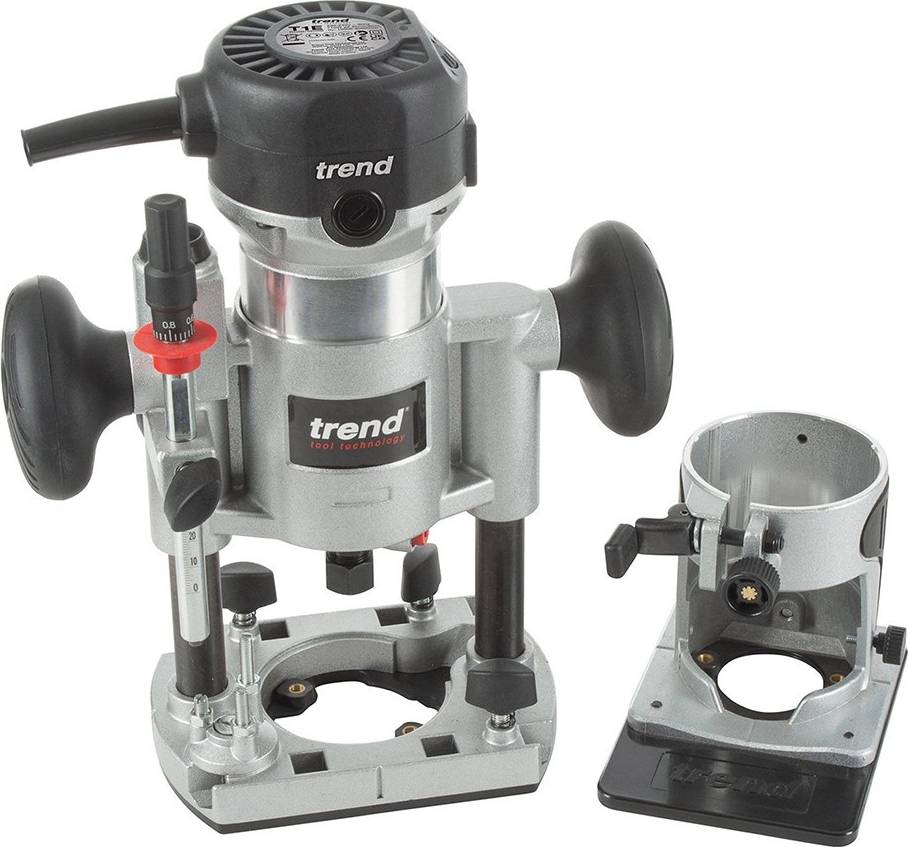 Trend T1EPS 710W 1/4 Inch Electric Dual-Base Trim Plunge Router