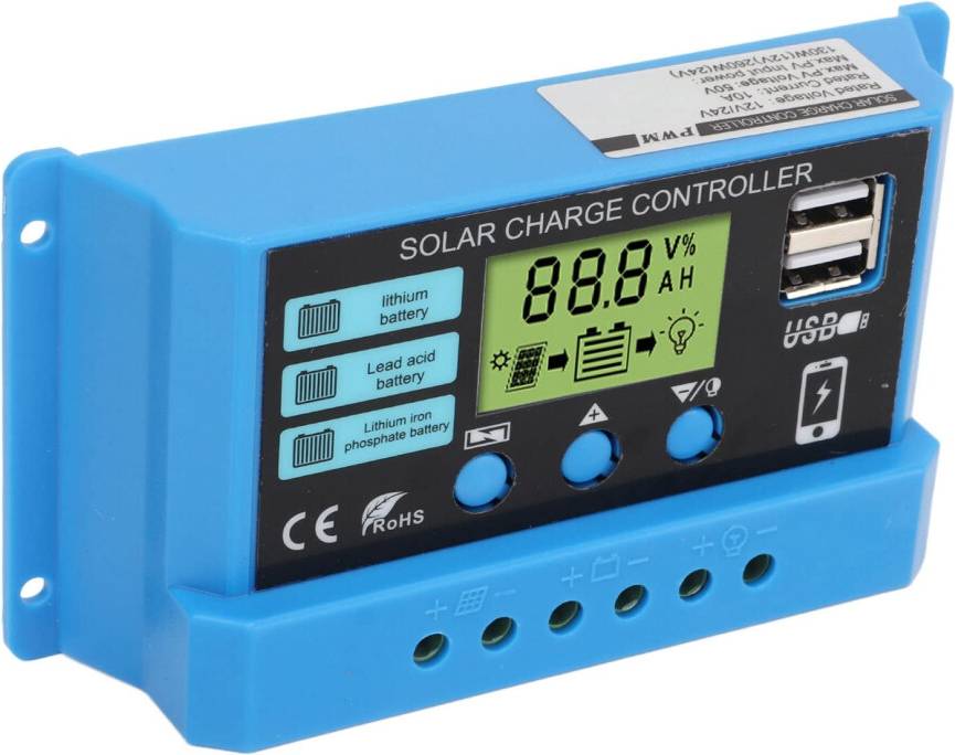 30A Solar Charge Controller Transparent Display