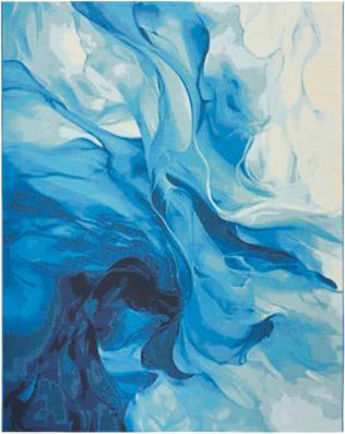 Nourison Home Color Splash Rectangle Area Rug 10 x 13 ft Blue