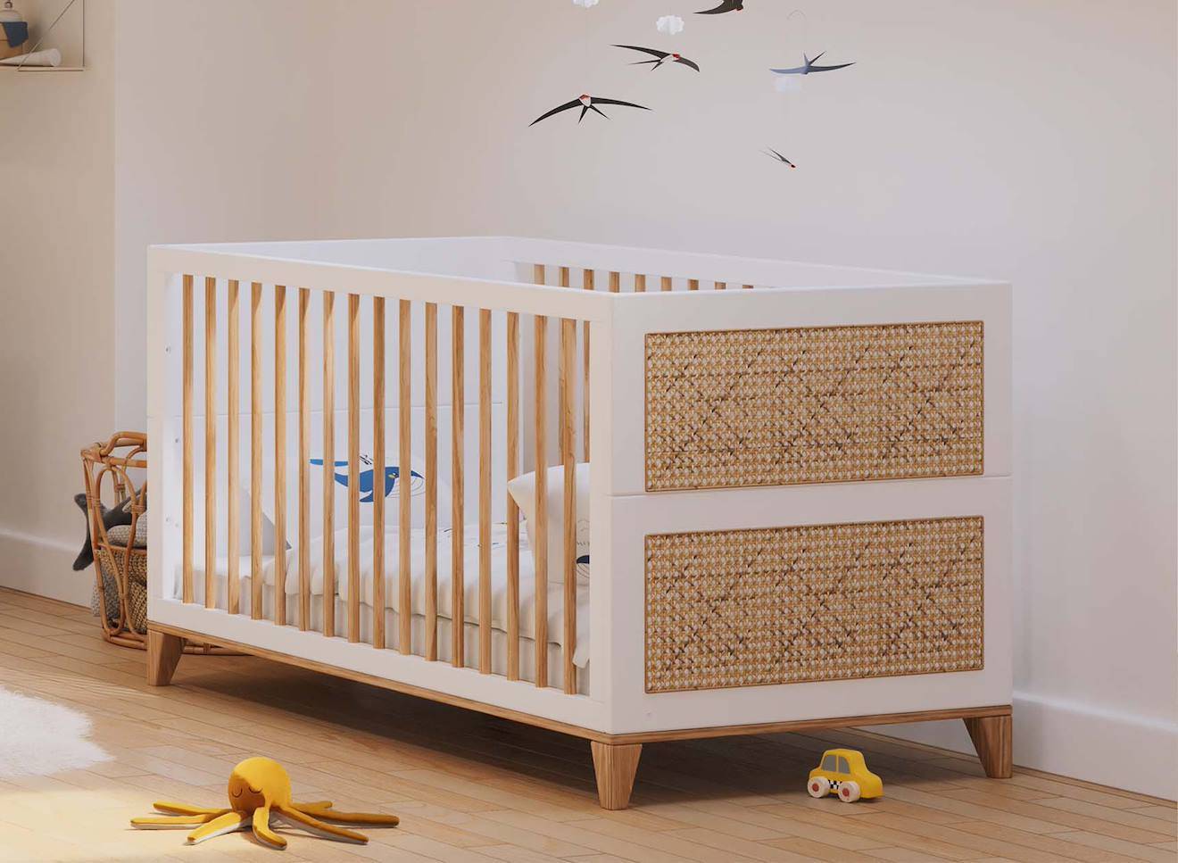 Extendable Cedar Rattan Weave Bed
