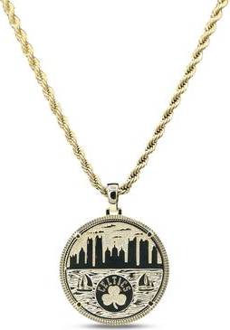 Rope chain 18k GLD 18K Yellow Gold Logo Pendant Rope Chain