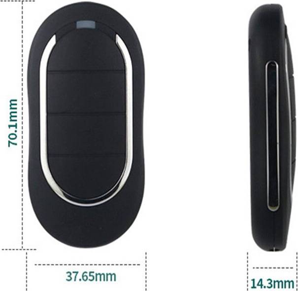 Typecat Alutech AT-4n Remote Control 433MHz 4 Buttons