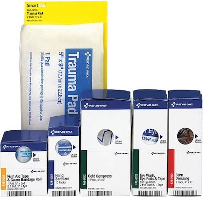 First Aid Only Kit Refill Cardboard 18 Components