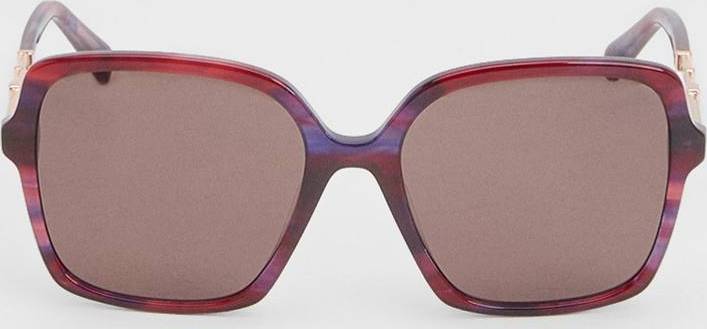 Karen Millen Tortoise Shell Rounded Sunglasses - Light Pink