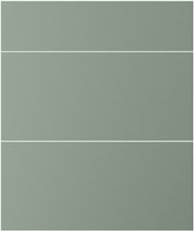 Elcot Matt Reed Green 3 Drawer Cabinet Front