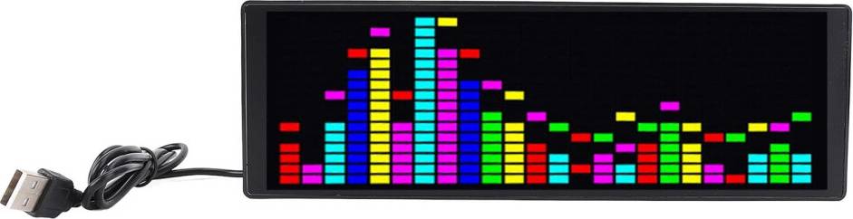 RGB Music Spectrum Display with Clock