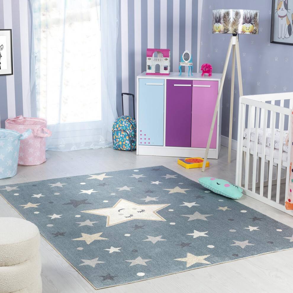 Stars Washable Kids Rug