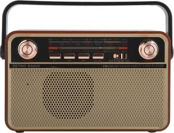 Portable FM/AM/SW Radio with USB, Memory Card Reader, Bluetooth