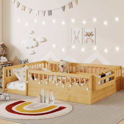 Montessori bed frame Montessori Floor Bed Frame High Rails