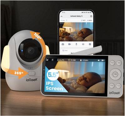 Smart Baby Monitor 2.5K 5.5 Inch