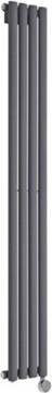 Vertical electric radiators Anthracite Single Oval Panel Vertical Electric Radiator