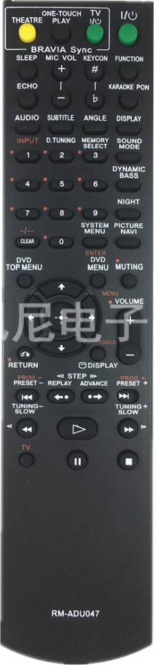 Sony AV Amplifier Remote Control RM-ADU047