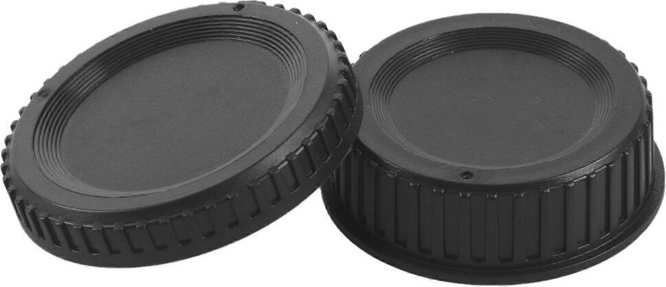 Black Plastic Camera Body Cover Rear Lens Cap