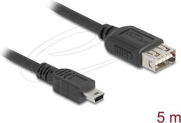 DeLock USB Kabel 5m Sort