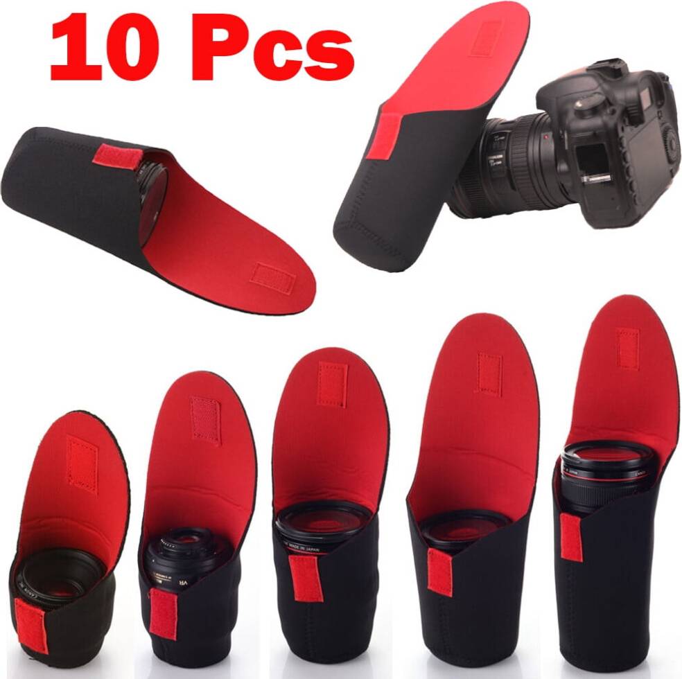 Neoprene DSLR Camera Lens Soft Protector Set