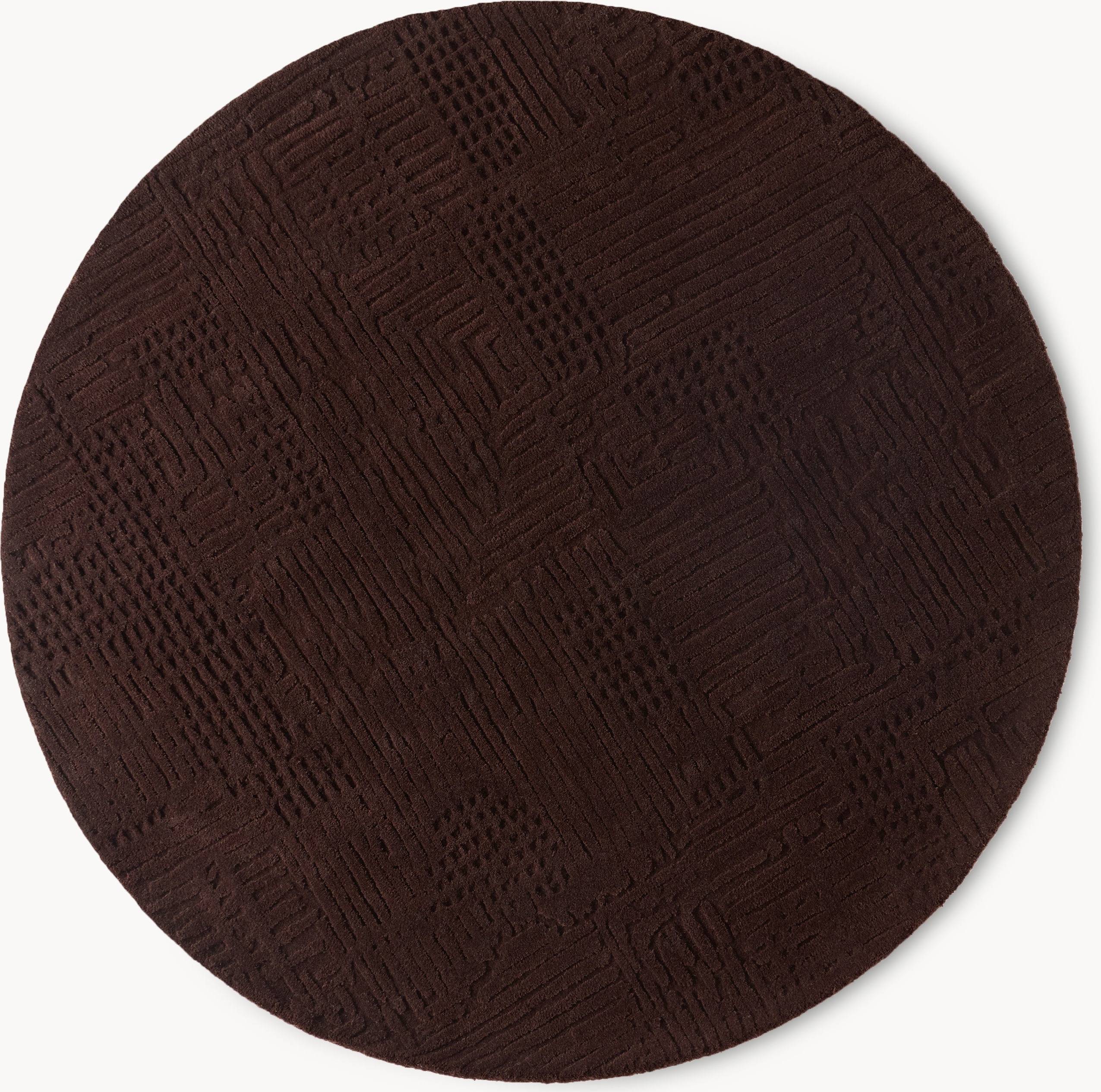 Westwing Collection Round Hand-Tufted Wool Rug Merima Beige