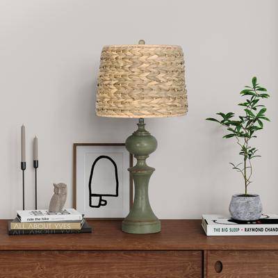Rattan lamp shade No Poly Rattan Weaved Grass Shade Table Lamp