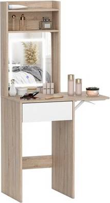Homcom Compact With Lighted Mirror Dressing Table