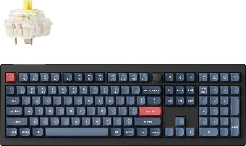 Keychron V6 Max Keyboard Universal USB RF Wireless Bluetooth