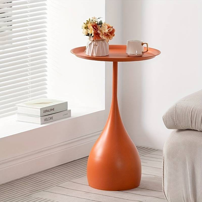 Temu Modern Round Side With Mobile Base Small Table