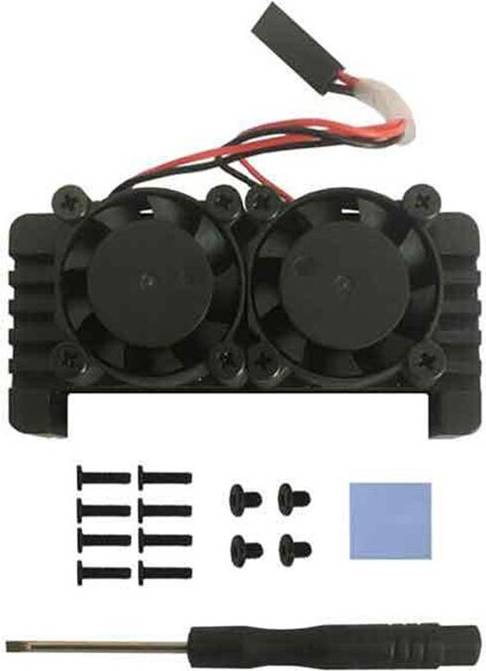 Raspberry pi zero 2w Dual Fan Aluminum Heatsink Case Raspberry Pi Zero 2W