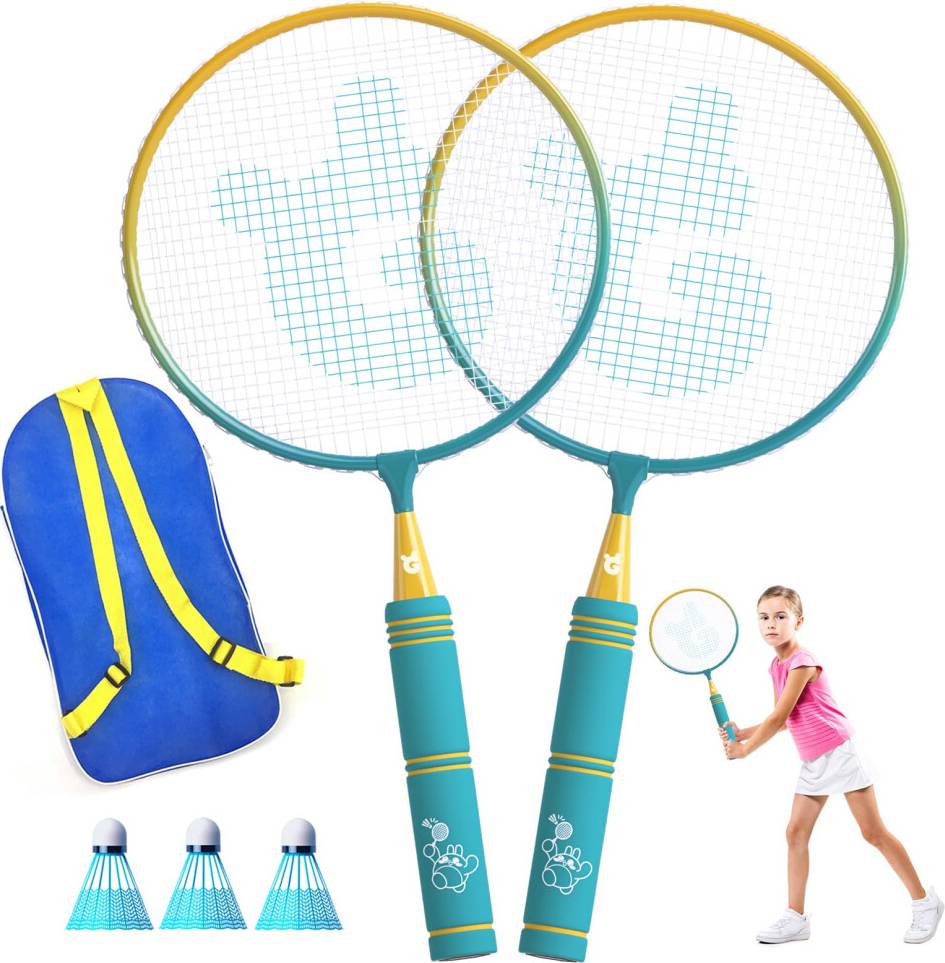 Badminton Racket Set Soft Grip Lightweight Shuttlecock