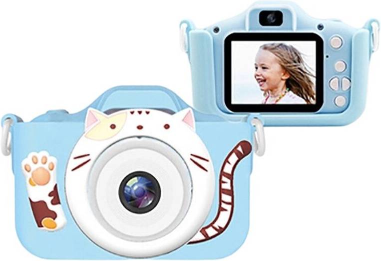 Kids Digital Camera - Blue Cat Design, 2.0 Inch Screen