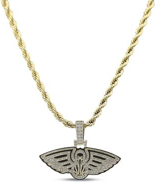 Rope chain 18k GLD Pelicans 18K Yellow Gold Logo Pendant Rope Chain