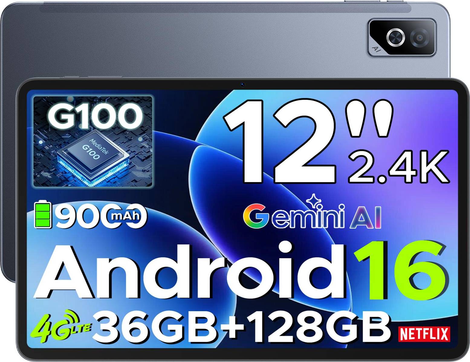 Tab G6 Pro Tablet 12 Inch Android 16