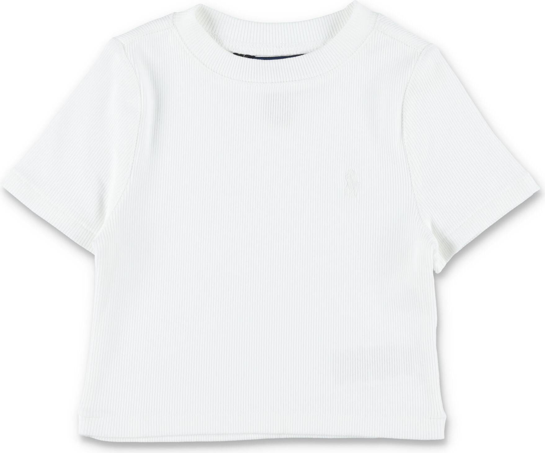 Polo Ralph Lauren Ribbed Boxy Tee Strik - White