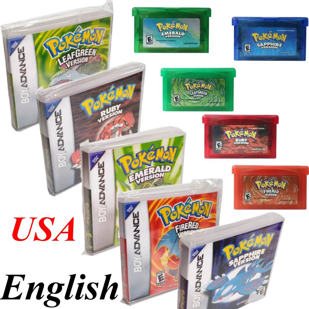 Pokemon card bundle Pokémon 32 Bit Video GBA Game Card Bundle