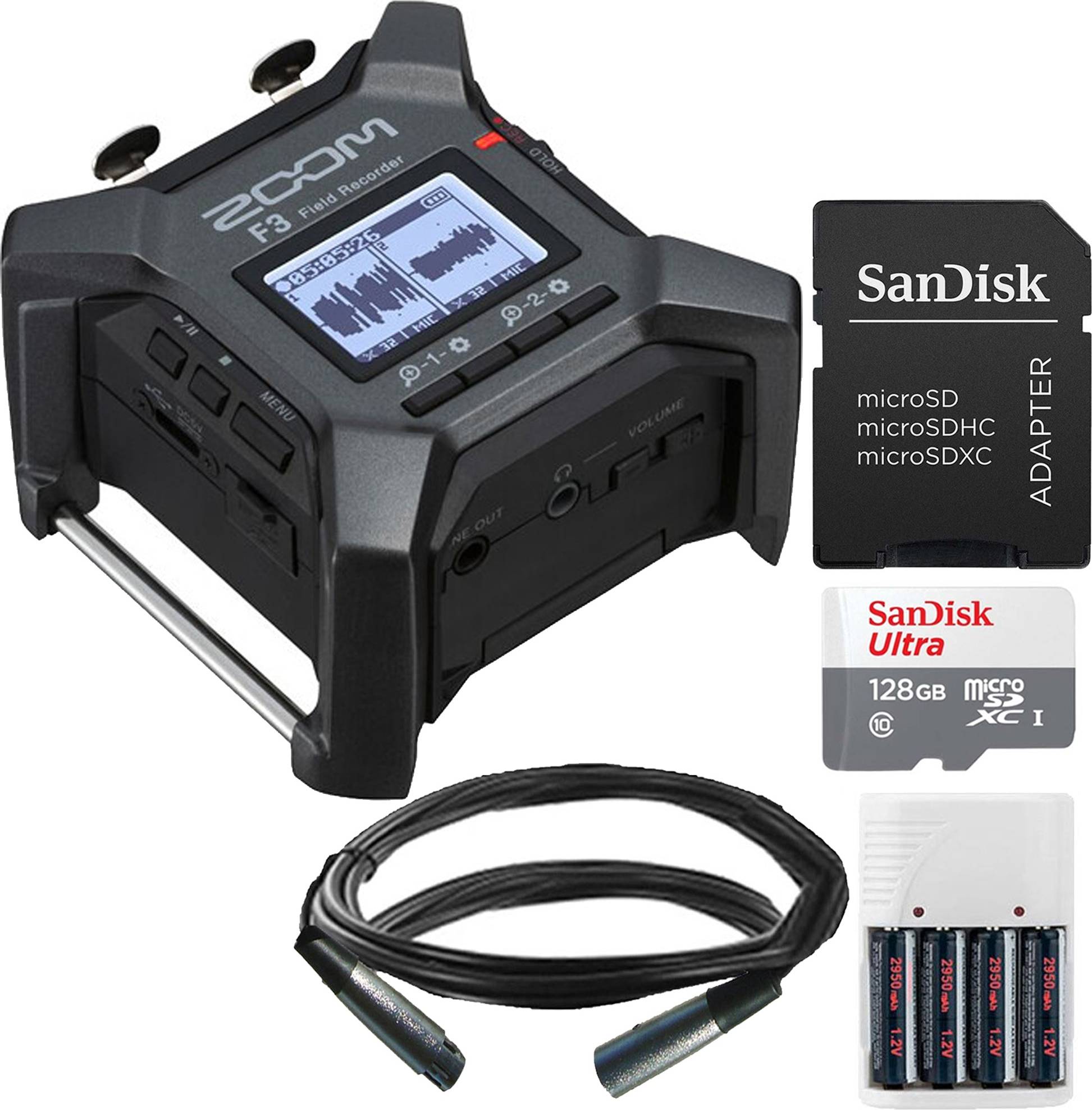 Portable recorder Zoom F3 2-In 2-Track Portable Field Recorder