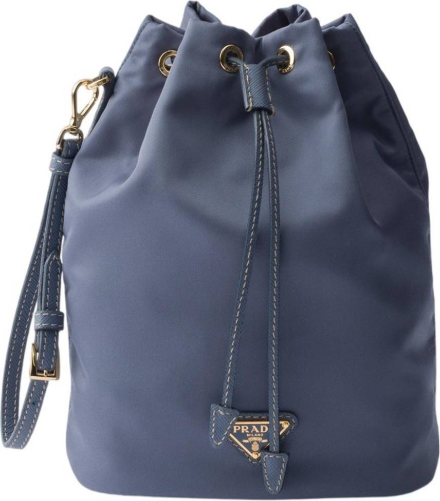 Prada Re-Nylon Drawstring Pouch - Blue
