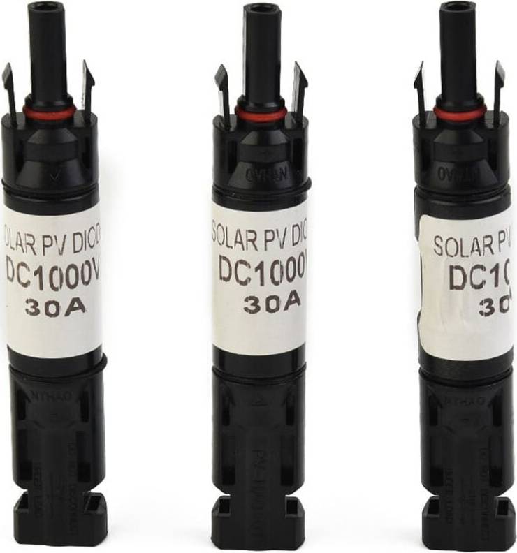 3PCS Solar Panel Cable Blocking Diode Connector