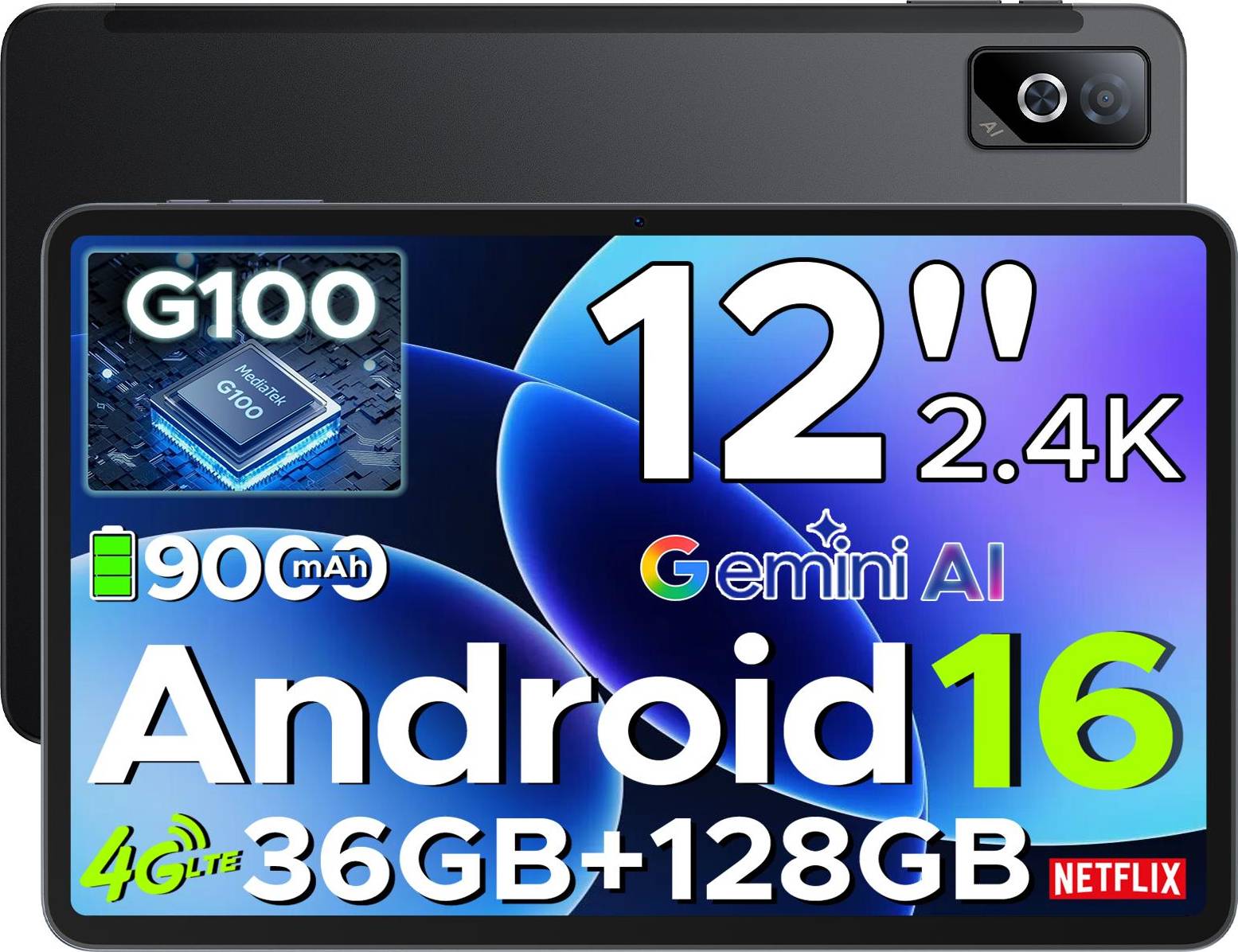 Tab G6 Pro Tablet 12 Inch Android 16