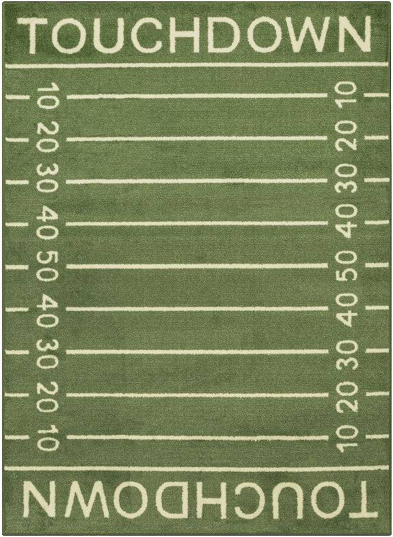 Area rugs The Big One Kids Touchdown Area Rug Green