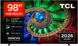 98 tommer tv TCL 98RM7L RGB Mini LED TV