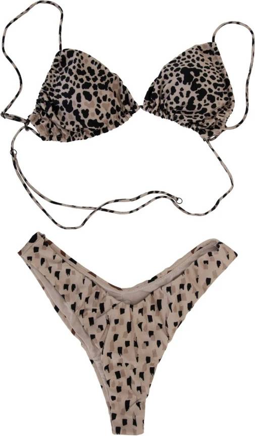 Djurtryck Bikini Set Polyester - Polyester