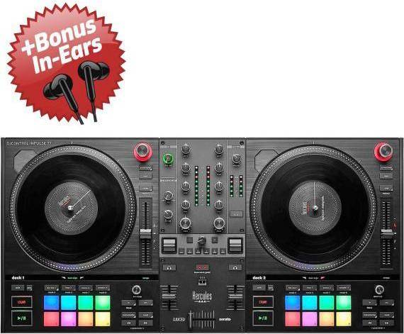Dj kopfhörer Hercules DJ Control Inpulse T-7 Controller Bonus In-Ear Kopfhörer
