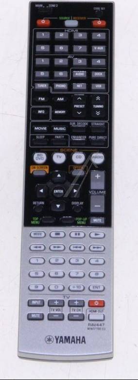 Yamaha receiver Yamaha RAV447 WW511900 AV Receiver Remote Control
