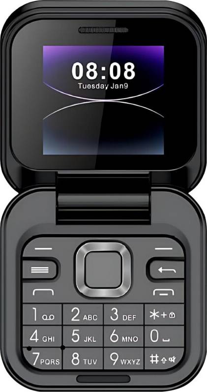Mini smartphone Mini Flip Mobiltelefon - Sort