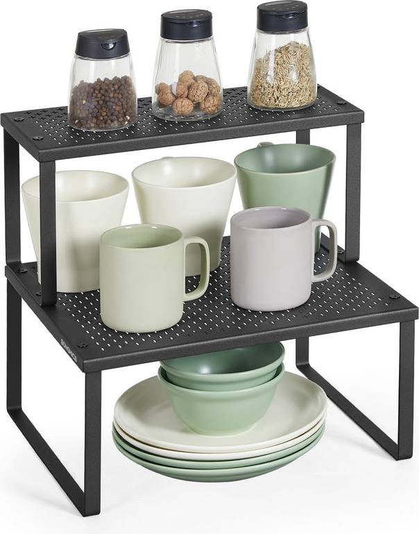 Songmics Set of 2 Stackable Expandable Spice Racks