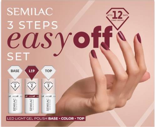 Semilac 3 Steps Easy Off Set