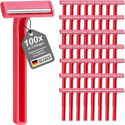 100 Disposable Razors with 2 Blades