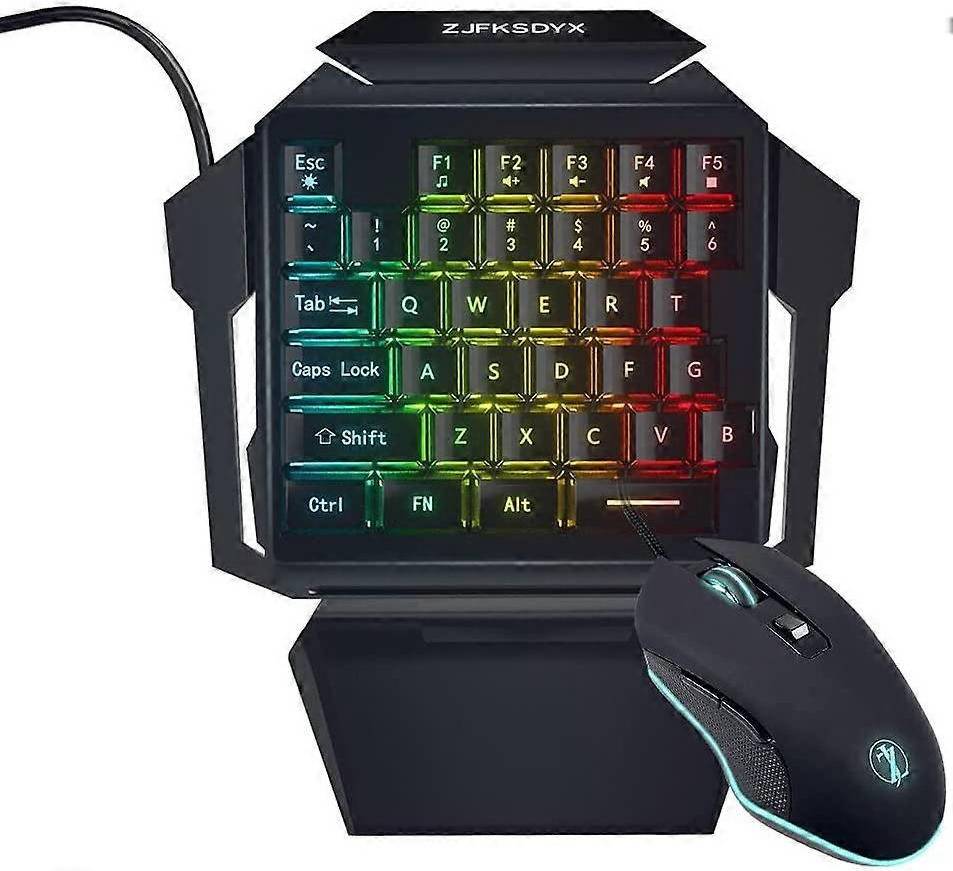 Keyboard and mouse One Handed Gaming Keyboard Mouse Combination